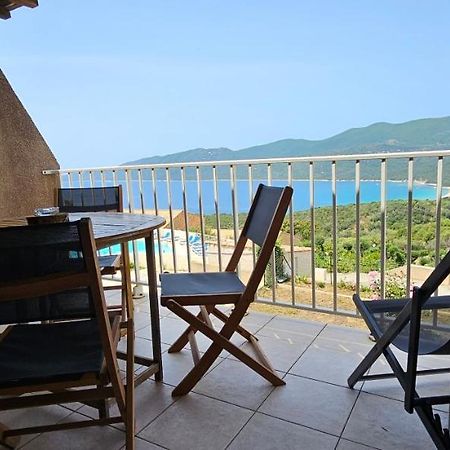 Chalereux T2 Vue Mer Et Piscine Alba Rossa Serra di Ferro Bagian luar foto