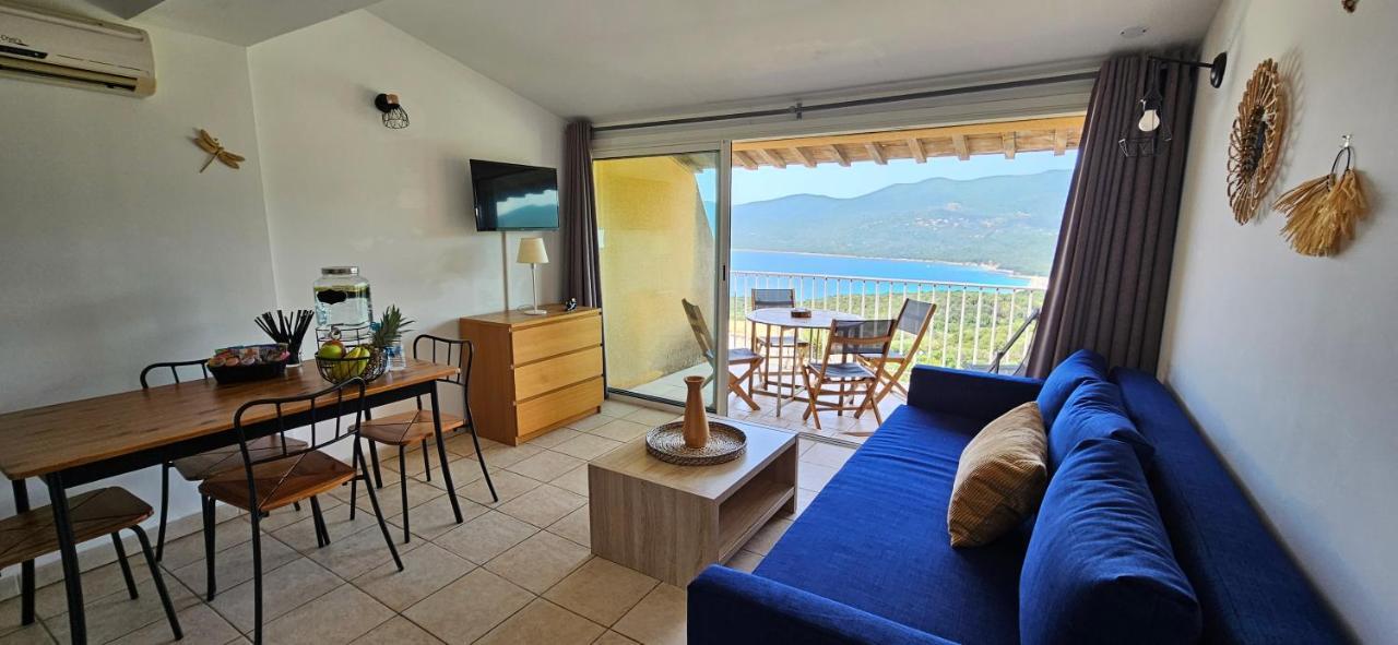 Chalereux T2 Vue Mer Et Piscine Alba Rossa Serra di Ferro Bagian luar foto